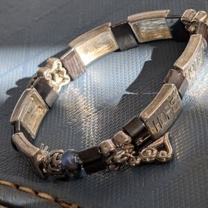 Affirmation Stretch Bracelet With Marcasite